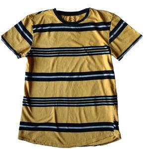 Upstanders T Shirt Men Medium Yellow Black T-Shirt Short Sleeve Crew Neck School